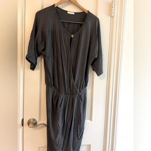 Ecoskin Dress Women Size Small Steel Grey